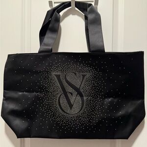 Victoria's Secret Black Tote with Silver Accents
